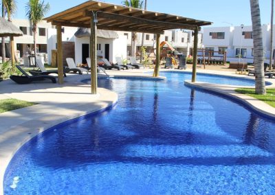 Shared pool and common areas in Palmilla Residencial community in Mazatlan.