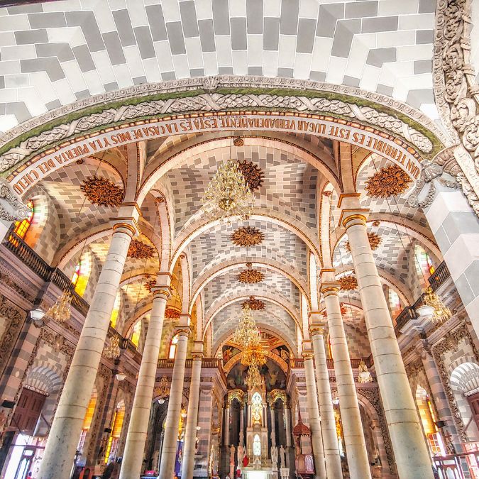 Ornate interior of the Mazatlan Cathedral.